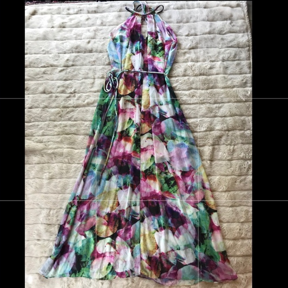 Multicolor spring maxi dress